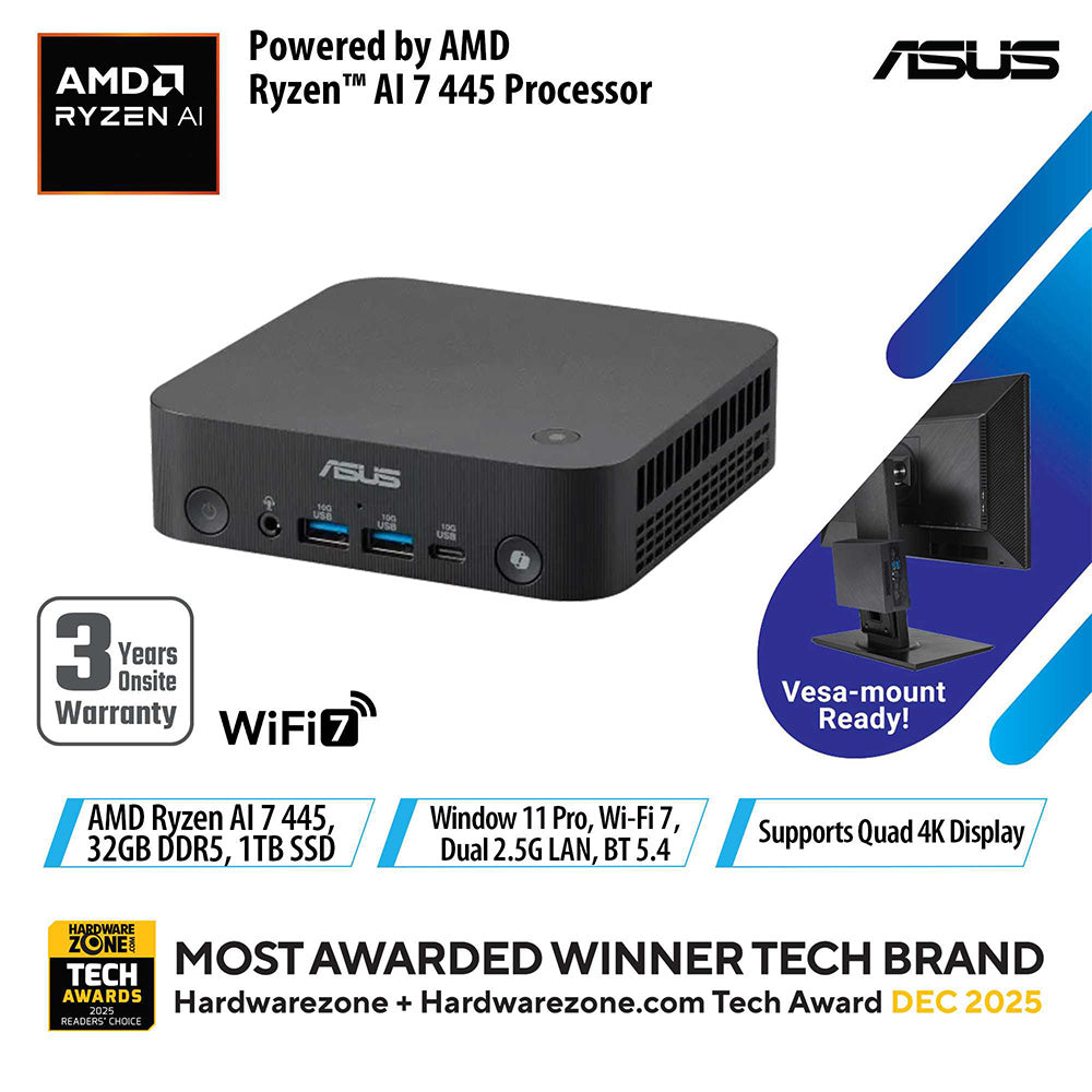 Asus Expert Centre PN55-S70020NL - AI7-445 32GB 1TB W11P