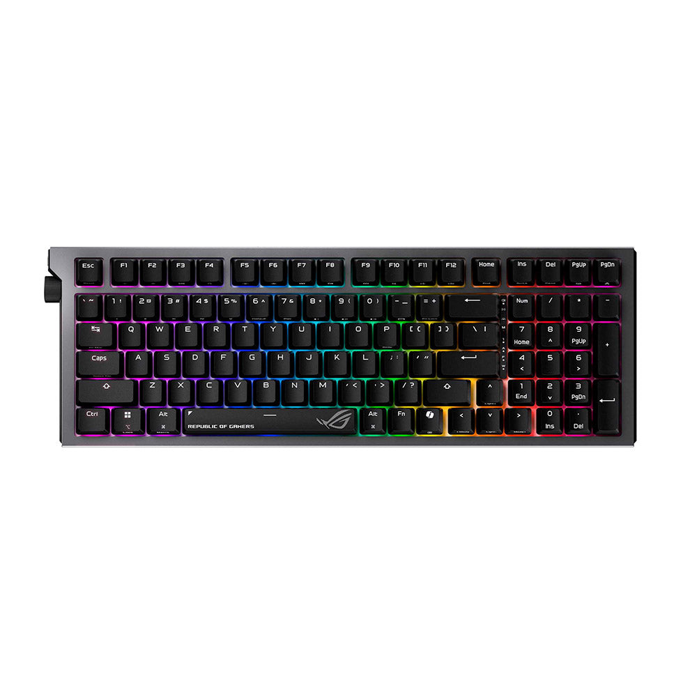 Asus ROG Strix Morph 96 (Snow) Wireless Gaming Keyboard (Black)