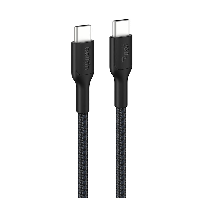 Belkin CAB024fq1MBK BoostCharge Pro USB-C to USB-C 60W 1M 2.0 Braided Cable (Black)