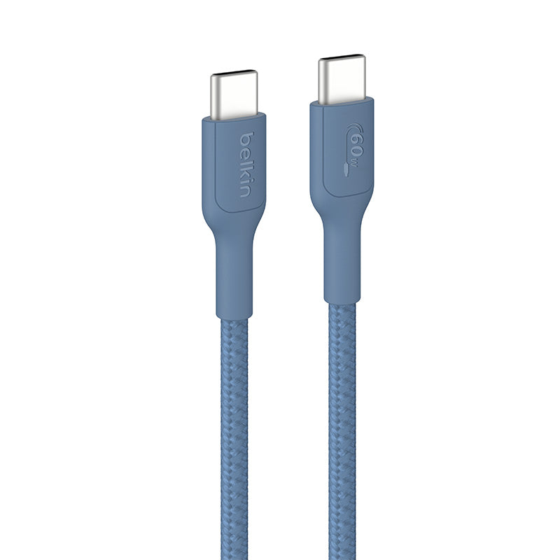 Belkin CAB024fq1MBL BoostCharge Pro USB-C to USB-C 60W 1M 2.0 Braided Cable (Blue)