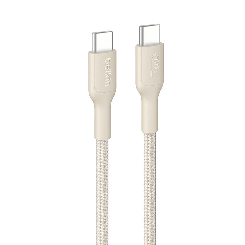 Belkin CAB024fq2MSD BoostCharge Pro USB-C to USB-C 60W 2M 2.0 Braided Cable (Sand)