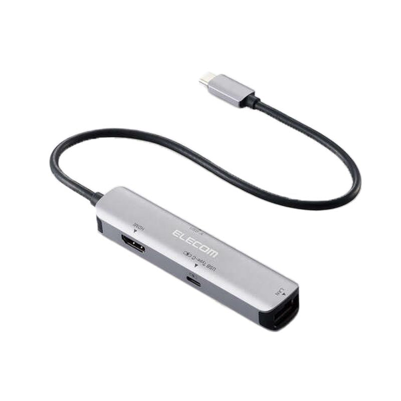 Elecom DST-C29SV 4 in 1 Docking Station HDMI/Lan/1X USB 3.2(Gen 1) PD100W
