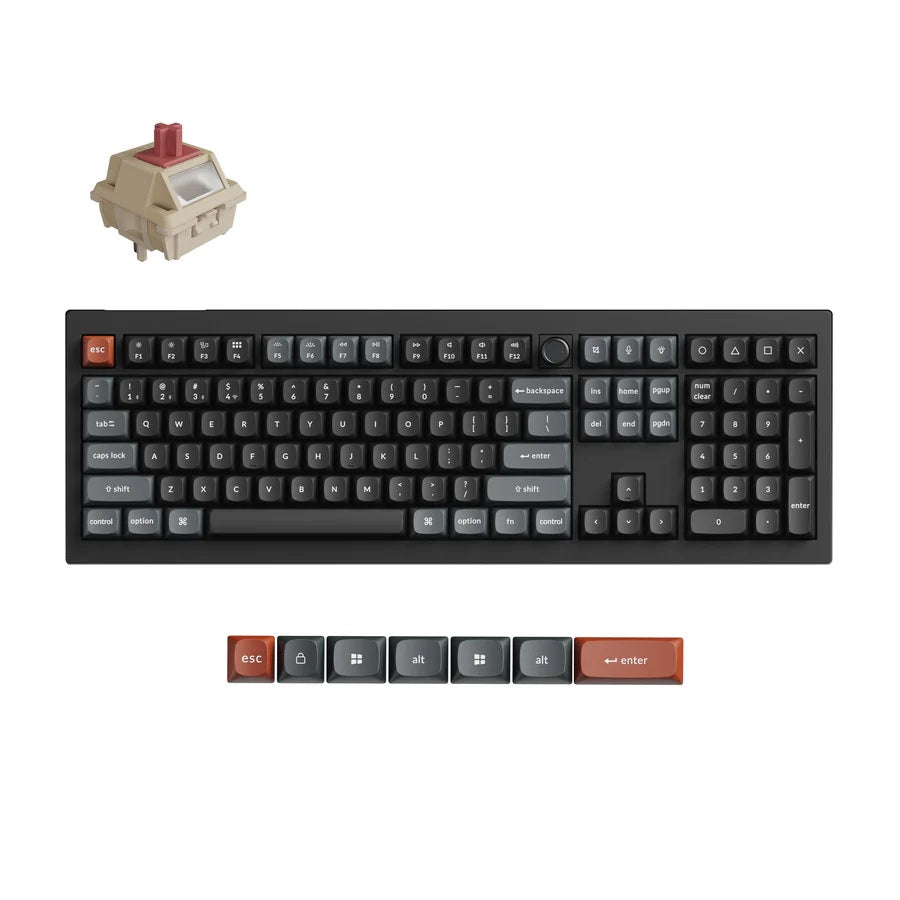 Keychron V6 Ultra 8K (V6U-D1) Wireless Custom Mechanical Keyboard (Red Switch)
