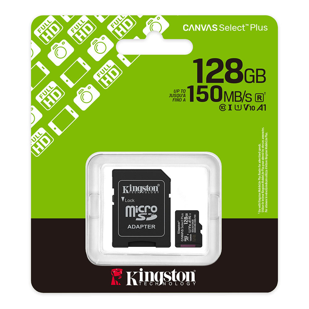 Kingston Canvas Select Plus 128GB microSD Card + Adapter