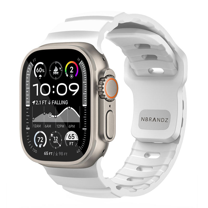 N.Brandz N-SBPro-49-LB Sport Band Pro for Apple Watch 49/46/45/44/42mm Series Ultra, 1-10/SE (Luminous Blue)