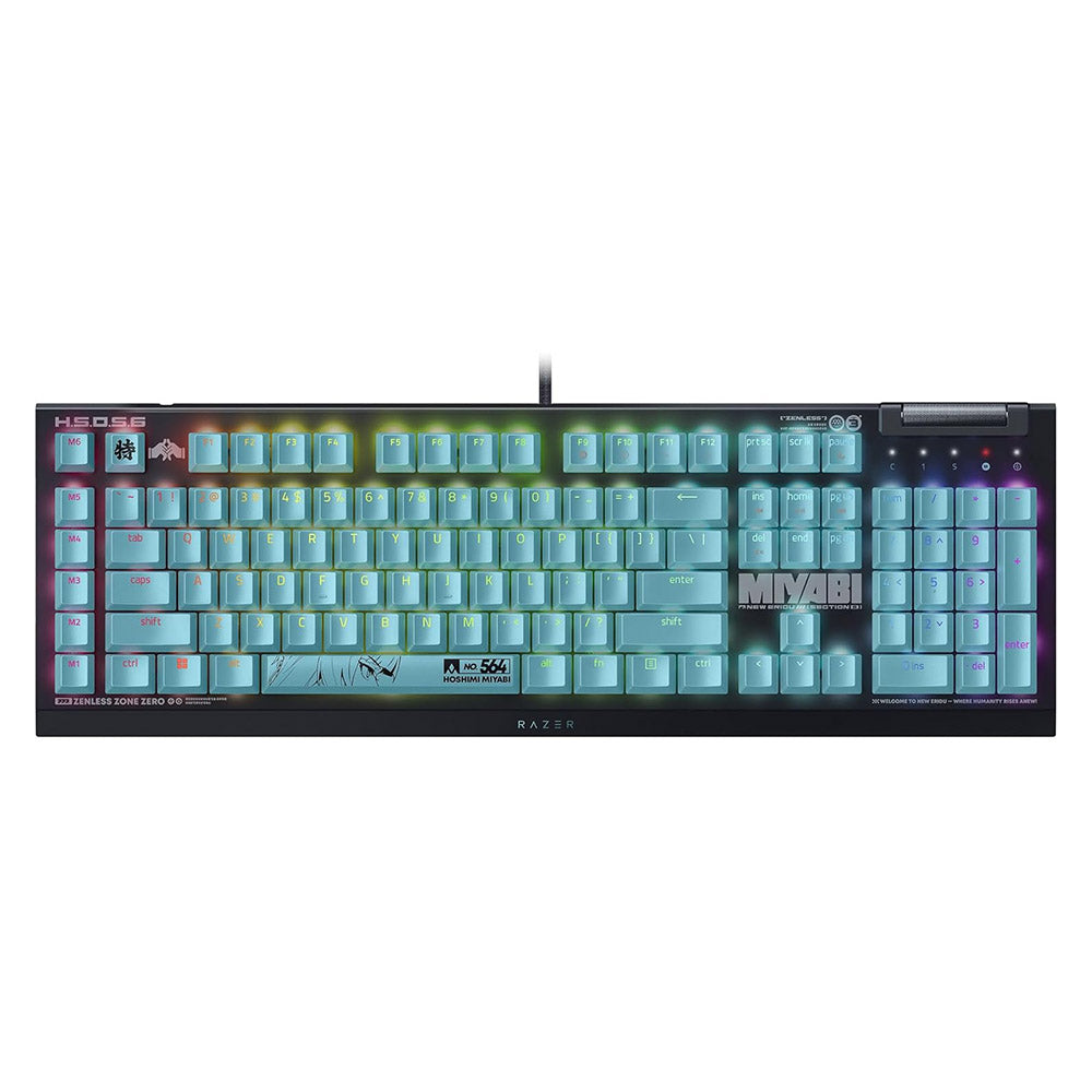 Razer BlackWidow V4 X Wired Gaming Keyboard (Green Switch - Zenless Zone Zero)