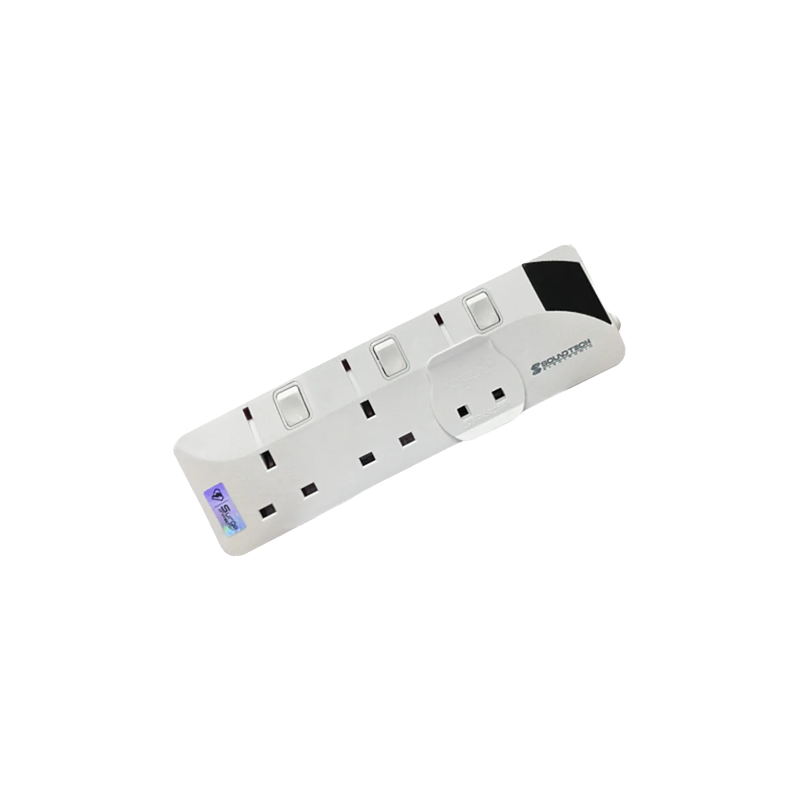 SoundTeoh PS-003A 3Way 2M Extension Socket (White)