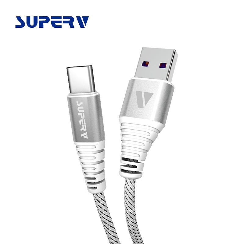 SuperV CD200-WH QC USB2.0 to Type C Cable 200cm (White)